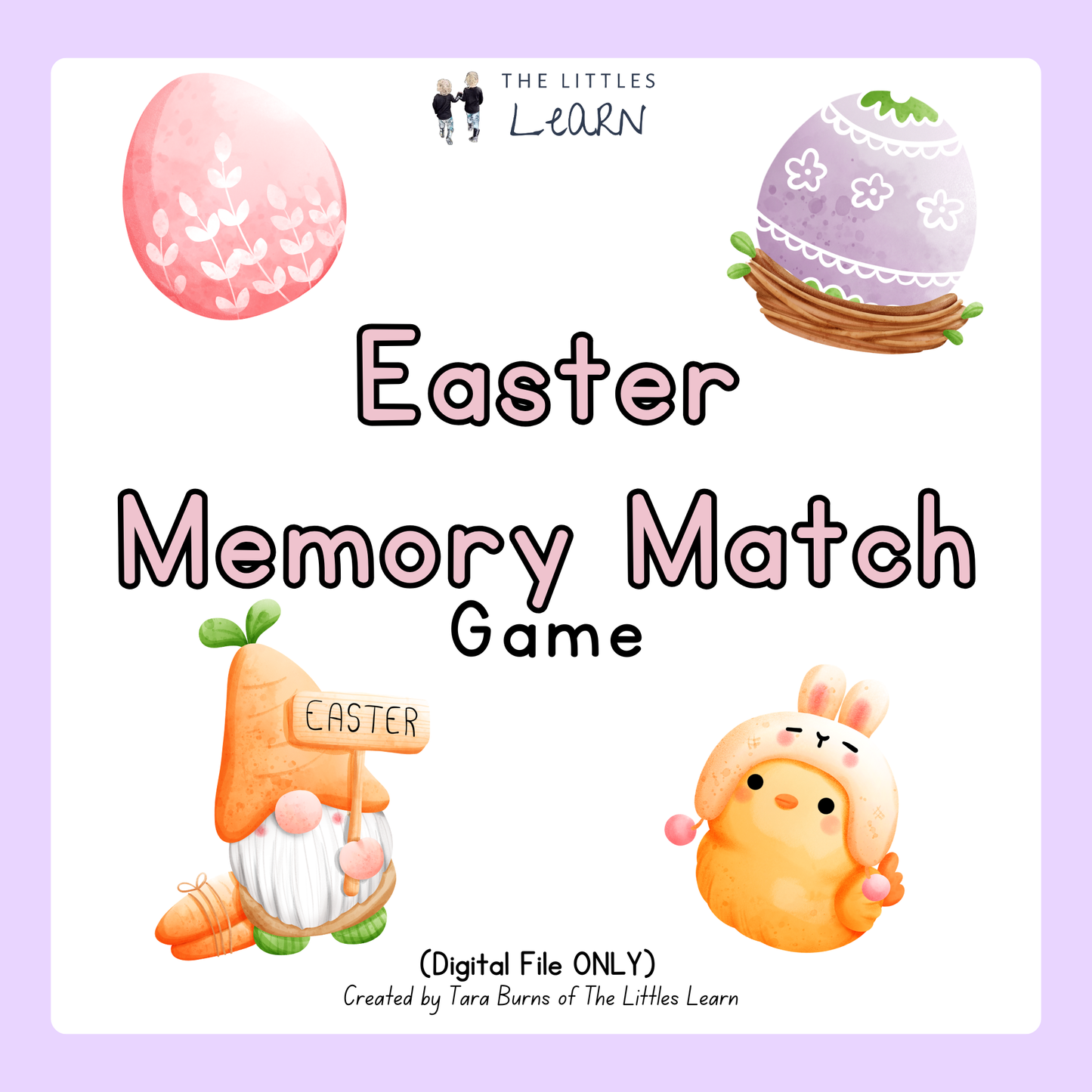 Easter Memory Match Game - PDF Digital Download