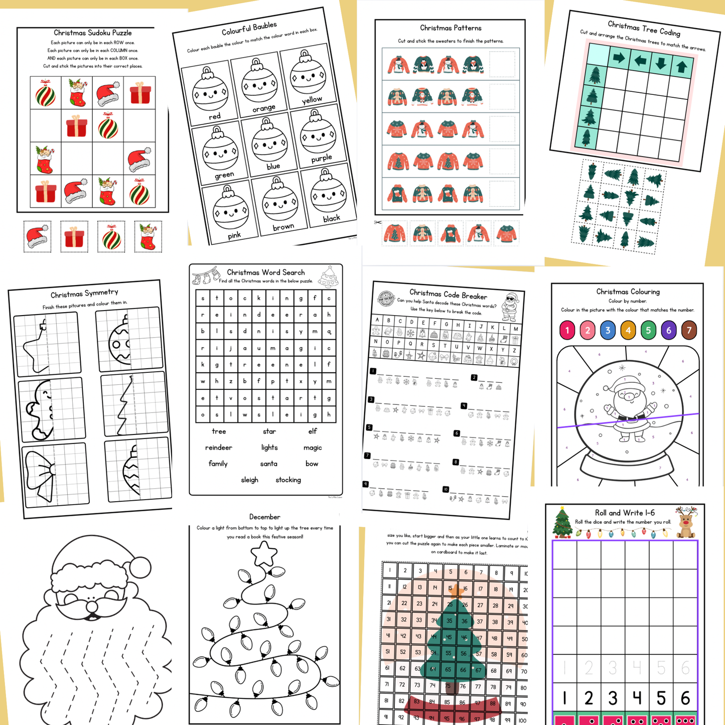 Big Christmas Activity Pack - PDF Digital Download