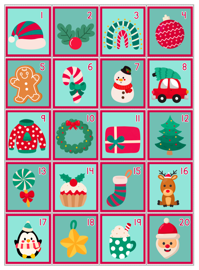 Christmas Memory Match Game - PDF Digital Download