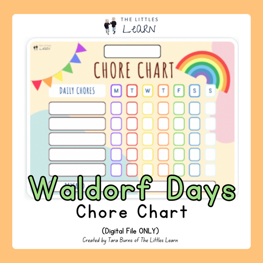 Chore Chart - Waldorf  Days - PDF Digital Download
