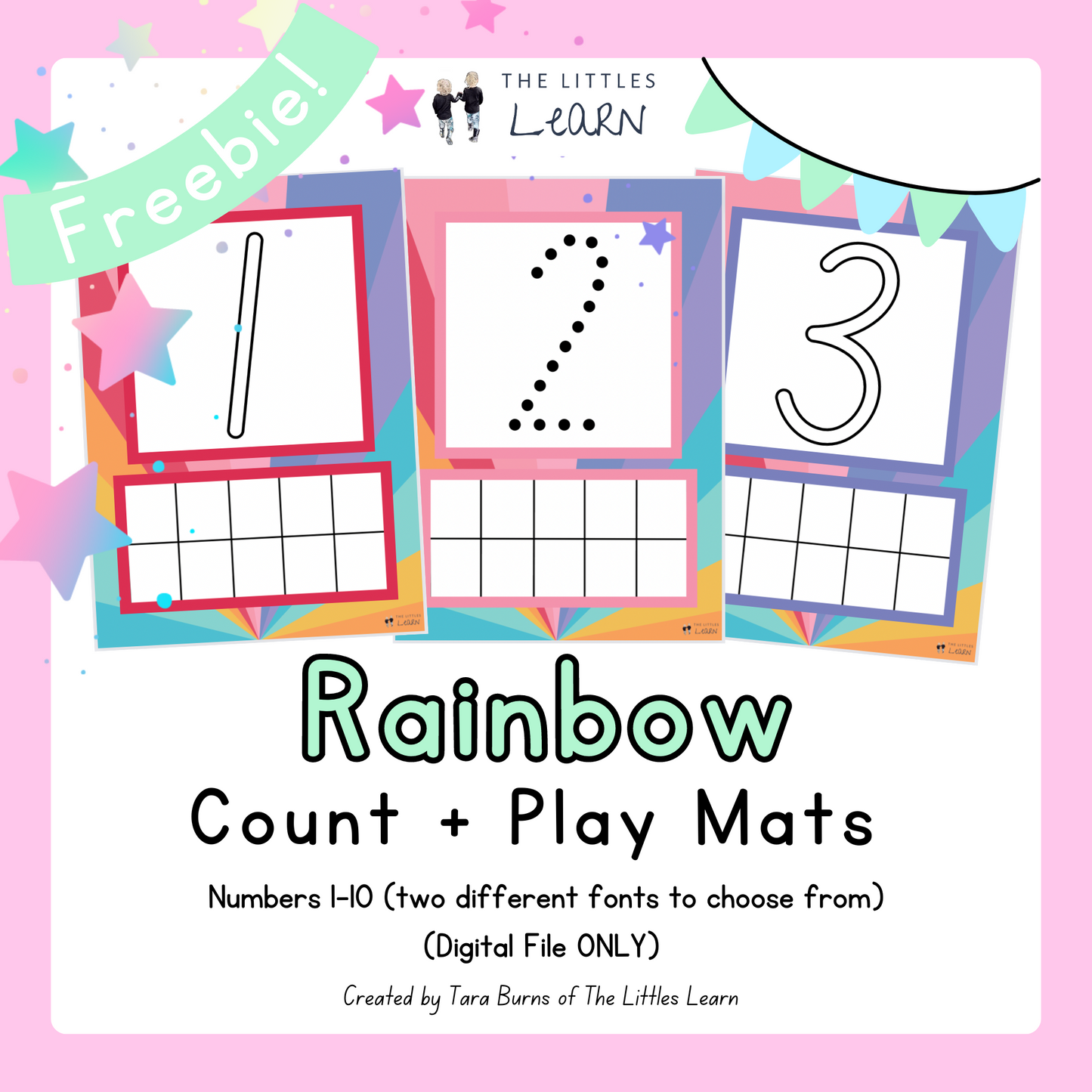 Rainbow Count and Play Mats