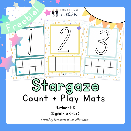Stargaze Count and Play Mats - PDF Digital Download