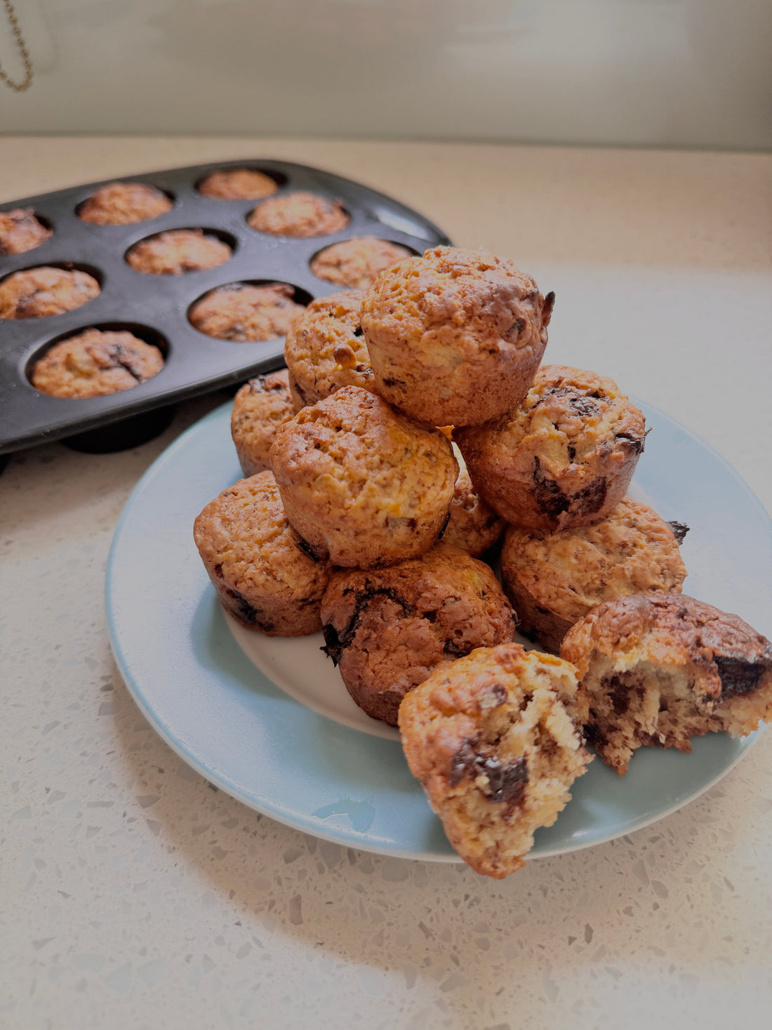 Apple, Banana & Chocolate Lunchbox Muffins