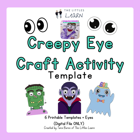 Creepy Eye Craft Template - PDF Digital Download (Copy)