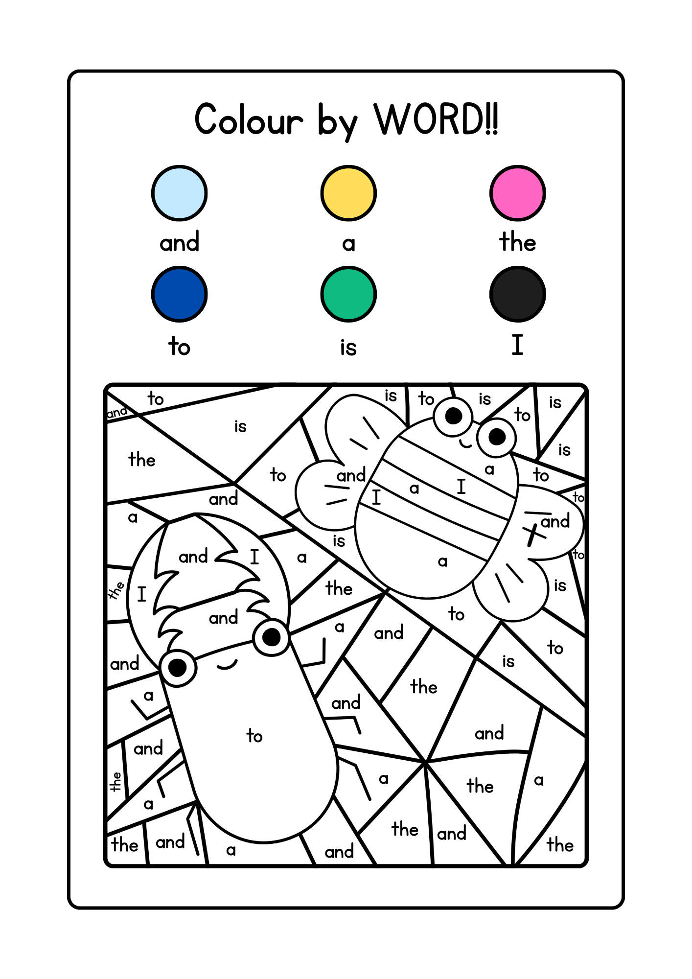 My Big Buggy Word Activity Book - PDF Digital Download