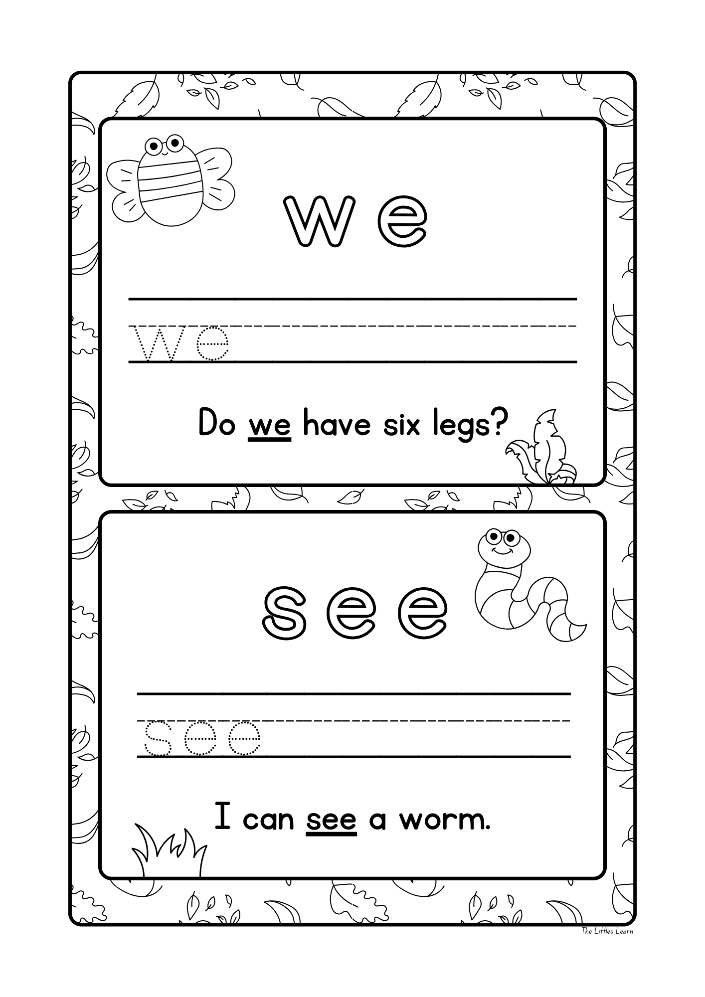 My Big Buggy Word Activity Book - PDF Digital Download