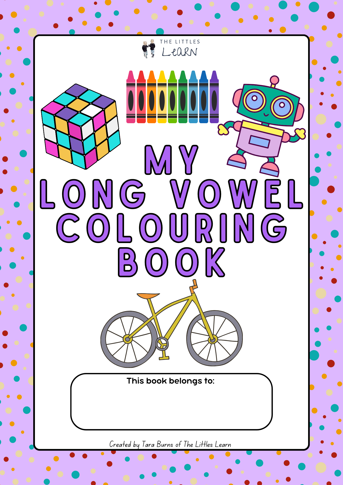 My Long Vowel Colouring Book - PDF Digital Download