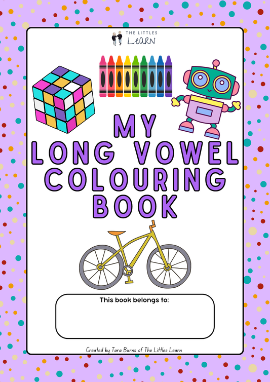My Long Vowel Colouring Book - PDF Digital Download