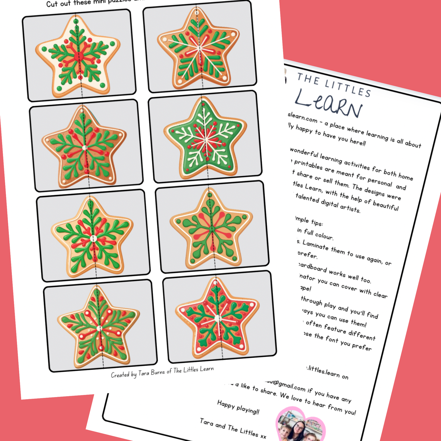 Christmas Cookie Puzzles - PDF Digital Download