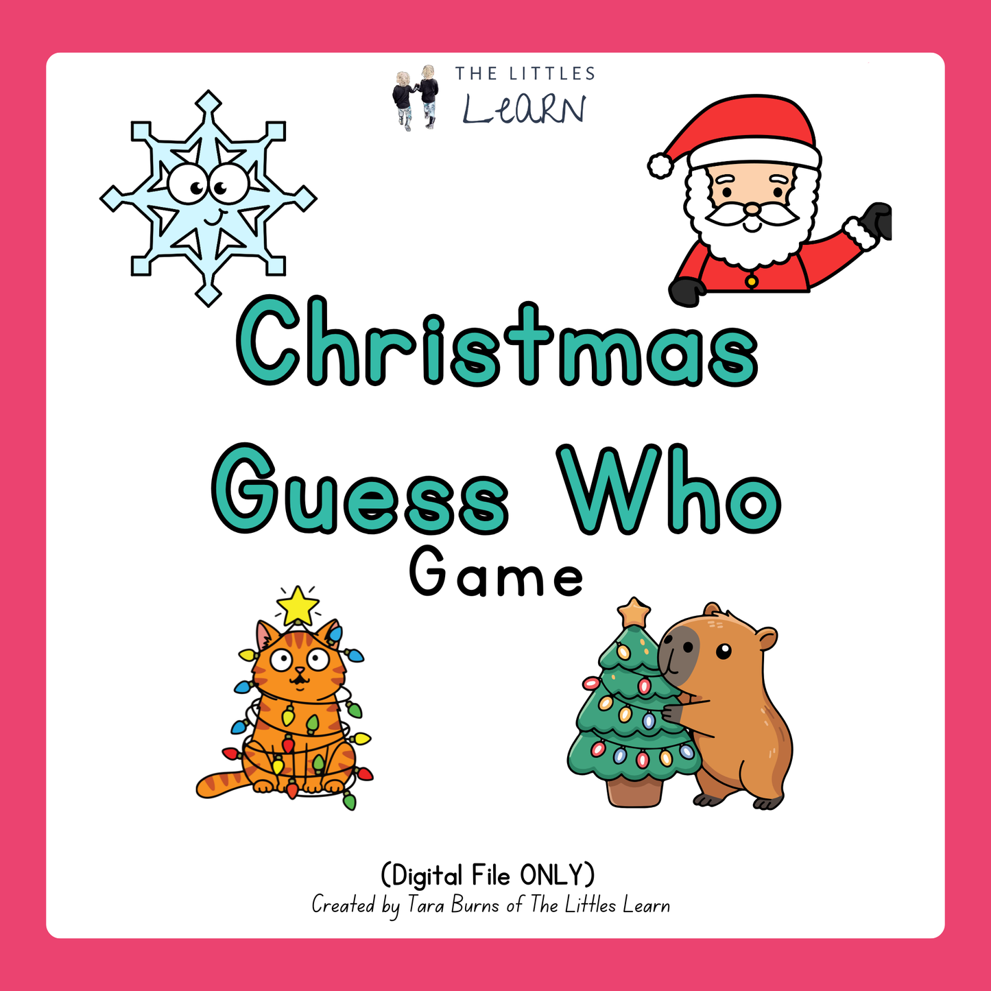 Who Am I? Christmas Guessing Game - PDF Digital Download