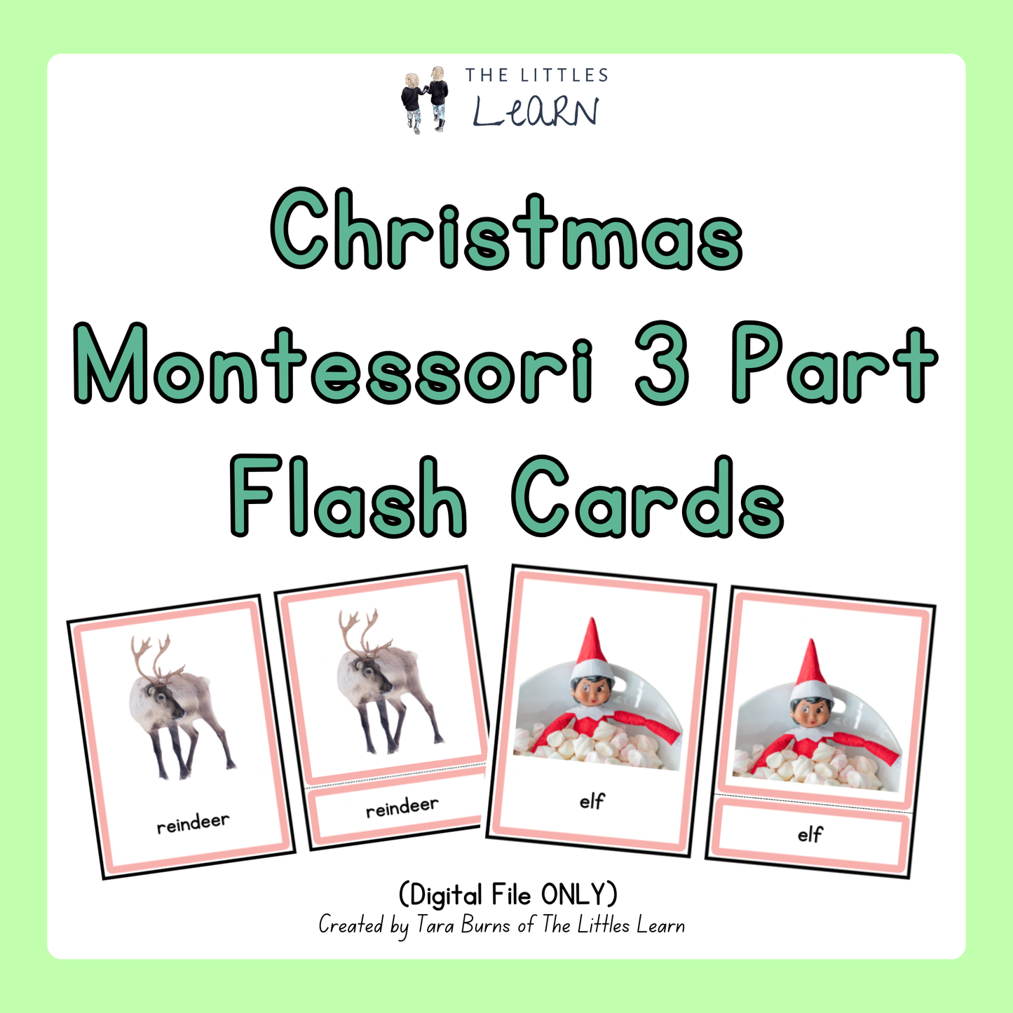 Christmas Montessori 3-Part Cards - PDF Digital Download