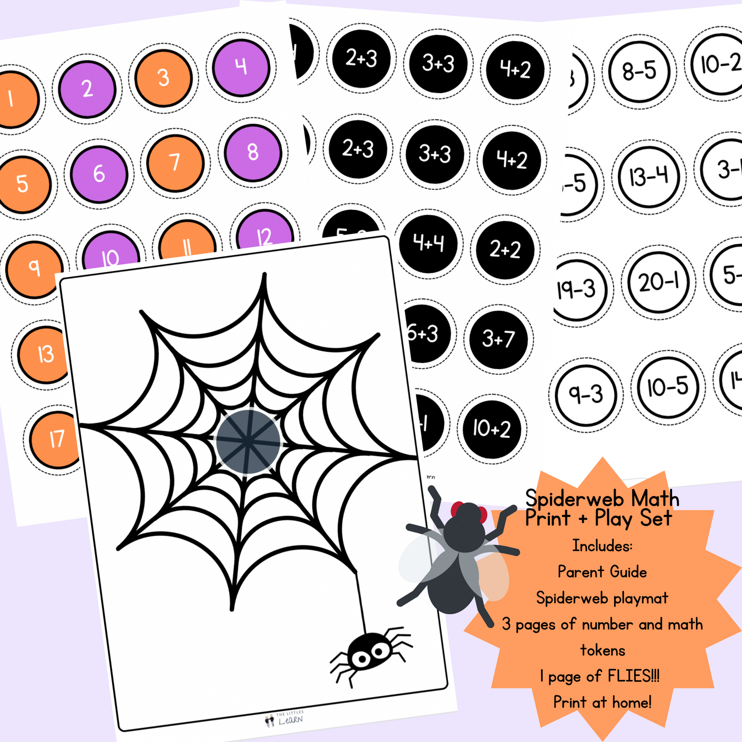 Spiderweb Math - Print and Play Set